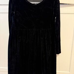 Elegant Black Velvet Dress Woman small/girls xl